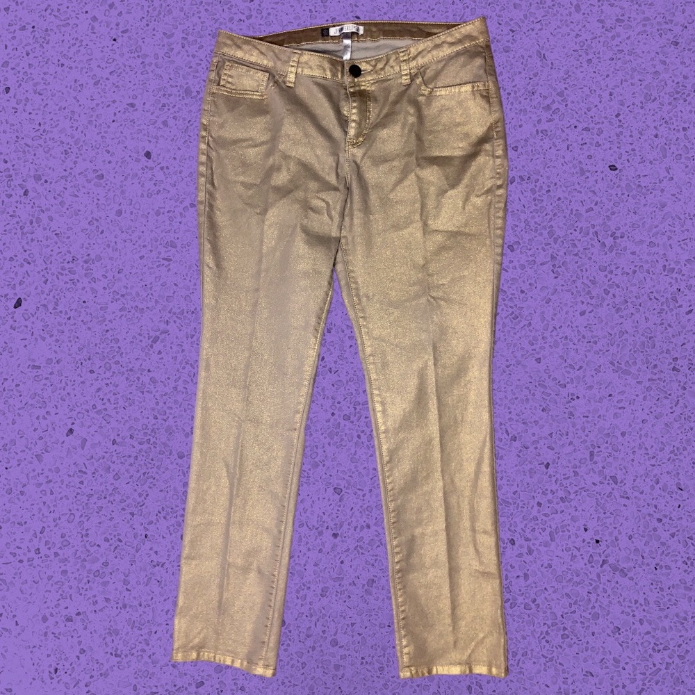 Jennifer Lopez Gold Straight Leg Jeans 🌟